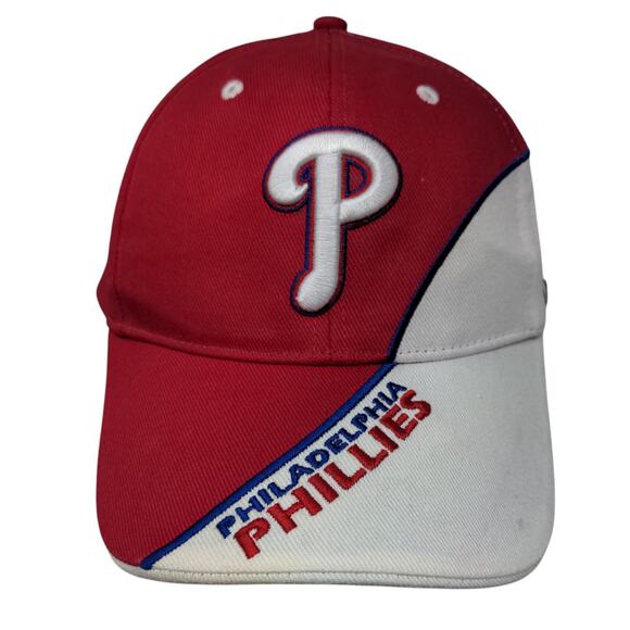 Philadelphia Phillies MLB Strapback Hat Red White One Size Embroidered Logo - Picture 1 of 9